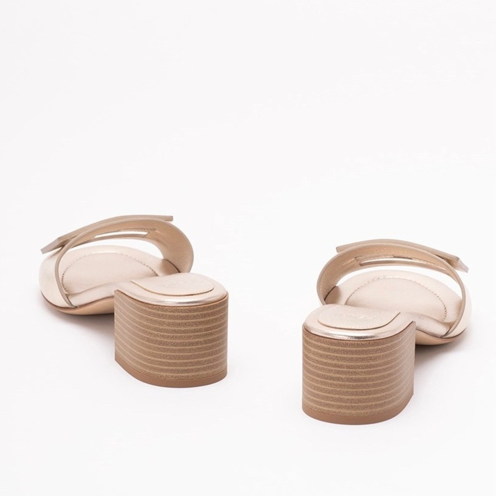 FENDI Baguette FF logo medium heeled slides sandals heels - Picture 4 of 5